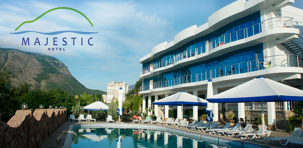 Spa-отдых для двоих в отеле Majestic в Крыму: 3-разовое питание, романтический ужин, пользование spa-зоной, массаж, закрытый бассейн, экскурсии и не только. **Скидка до 59%**. Екатеринбург - kupikupon.ru Spa-отдых для двоих в отеле Majestic в Крыму: 3-разовое питание, романтический ужин, пользование spa-зоной, массаж, закрытый бассейн, экскурсии и не только. **Скидка до 59%**