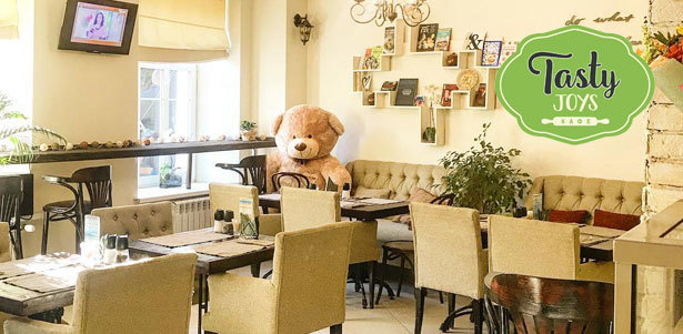 **Скидка 30%** на все меню и напитки в семейном кафе Tasty Joys: буше с грибами, салат с ростбифом, рагу с кроликом, феттучини с лососем и многое другое!. Москва - kupikupon.ru **Скидка 30%** на все меню и напитки в семейном кафе Tasty Joys: буше с грибами, салат с ростбифом, рагу с кроликом, феттучини с лососем и многое другое!