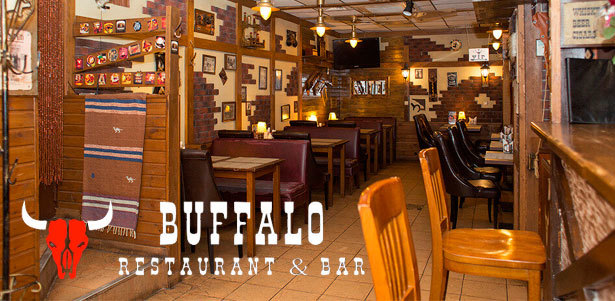 Любые блюда и напитки или проведение банкета в кафе-баре Buffalo. **Скидка до 50%**. Москва - kupikupon.ru Любые блюда и напитки или проведение банкета в кафе-баре Buffalo. **Скидка до 50%**