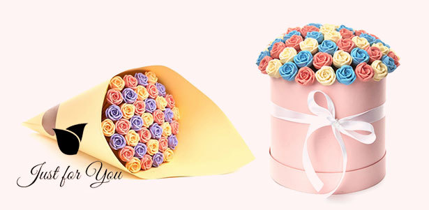 Розы из бельгийского шоколада от бутика Malkichocolate **со скидкой до 31%**. Москва - kupikupon.ru Розы из бельгийского шоколада от бутика Malkichocolate **со скидкой до 31%**