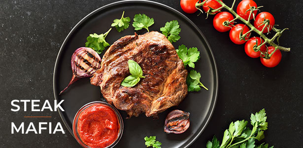 Все меню в ресторане Steak-mafia: стейки, бургеры, горячие и холодные закуски, гарниры и не только. **Скидка 50%**. Санкт-Петербург - kupikupon.ru Все меню в ресторане Steak-mafia: стейки, бургеры, горячие и холодные закуски, гарниры и не только. **Скидка 50%**