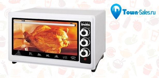 Настольные духовки и мини-печи Delta D-022, Delta D-023 и Delta D-024 с доставкой по всей России от интернет-магазина Town-Sales. Гарантия 1 год! **Скидка до 61%**
