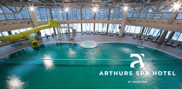 **Скидка 30%** на отдых для двоих с питанием, посещением велнес-центра и развлекательными программами в загородном отеле Arthurs Spa Hotel by Mercure в Мытищах