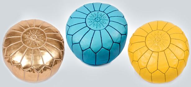 Дружелюбная мебель с мягким характером ищет хозяев: марокканские пуфики из эко-кожи за полцены! Разные цвета, высочайшее качество, 2900 вместо 5800 р.!